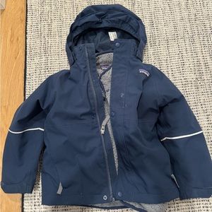 4T Patagonia kids 3 in 1 jacket in navy blue